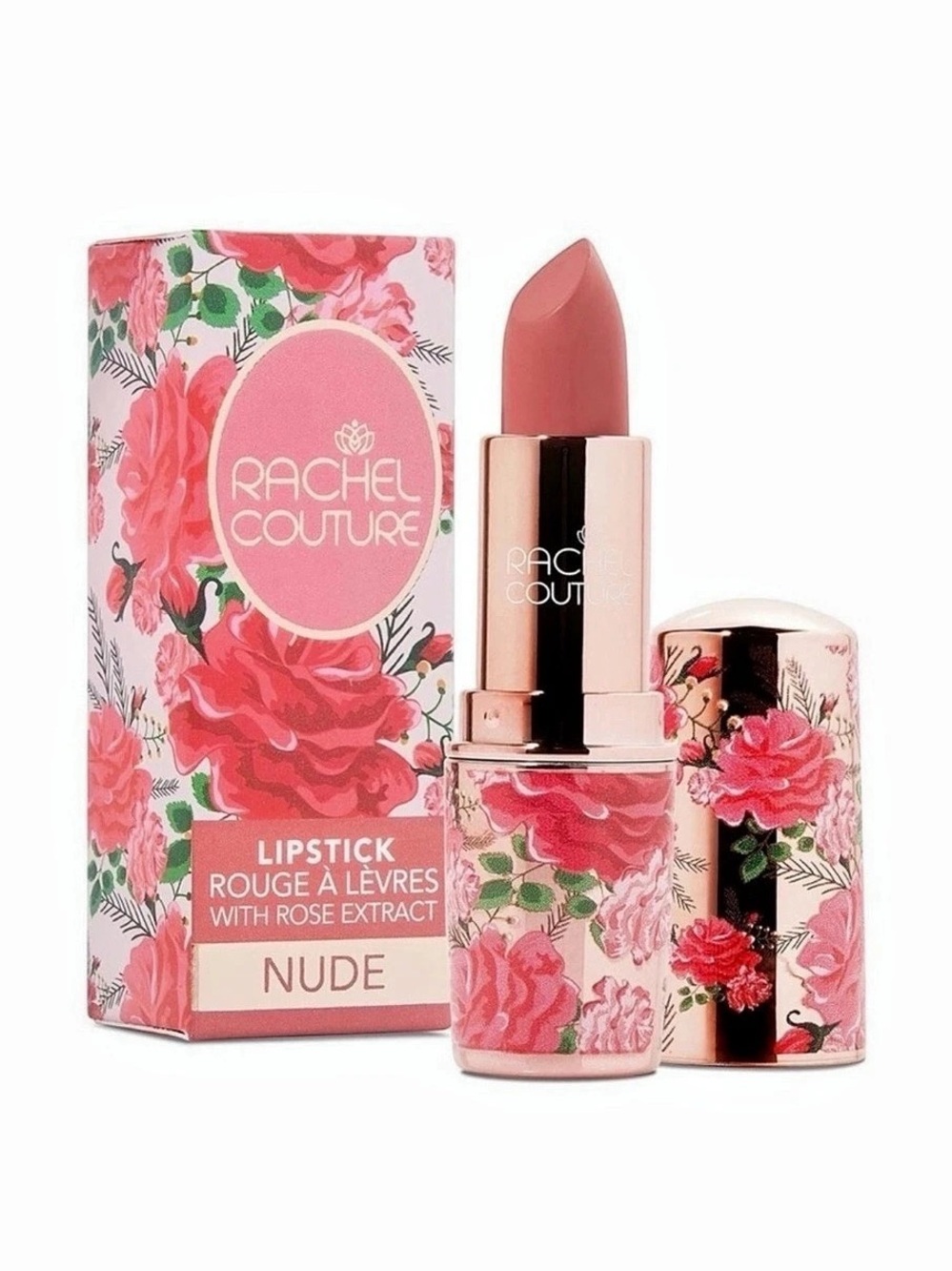 Two Rachel Couture Lipstick Rouge à Lèvres with Rose Extract in shade Nude - New